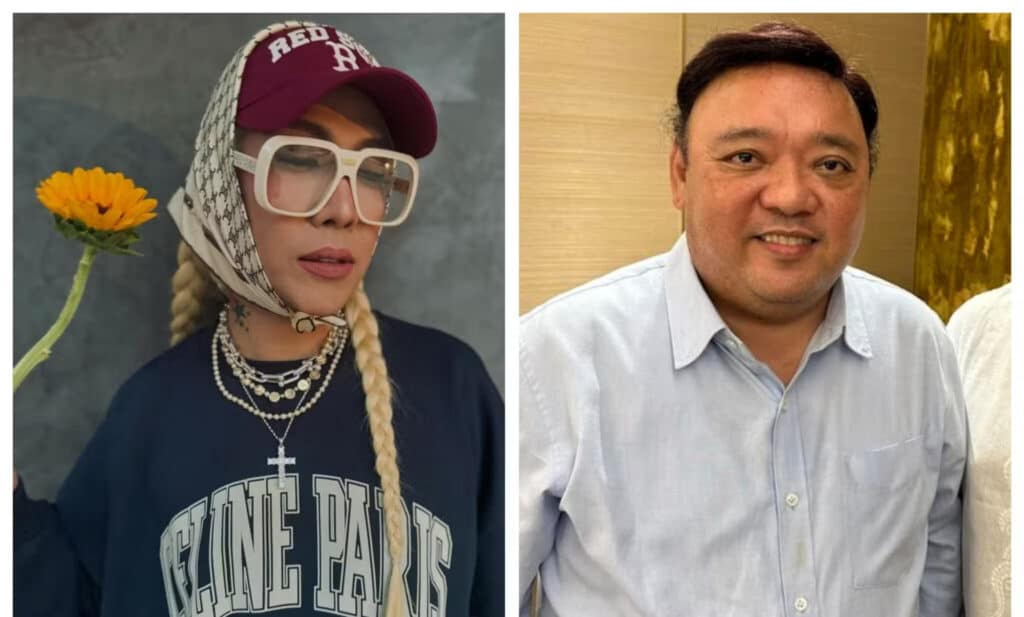 Vice ni-ride sa viral ‘laban ng kadiliman at…kasamaan’ ni Roque. Ang naa sa photo kay si Vice Ganda ug si Harry Roque