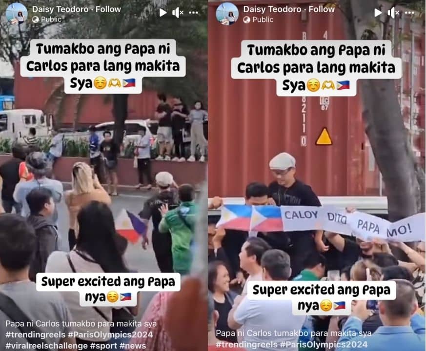 Papa ni Carlos Yulo ‘hulicam’ nga nibulhot og dagan para maabtan ang parada