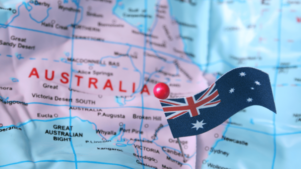 Australia gives workers 'right to disconnect’ from bosses. IN PHOTO IS a map of Australia -- stock photo