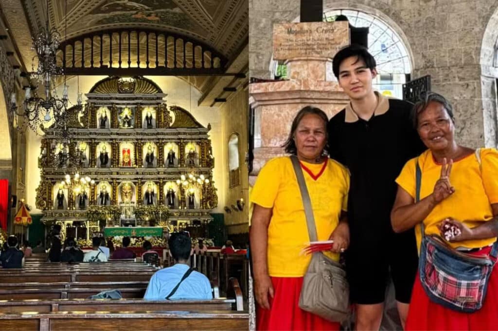 Sandro Muhlach ug ang candle vendors didto sa Basilica Minore del Sto. Niño.