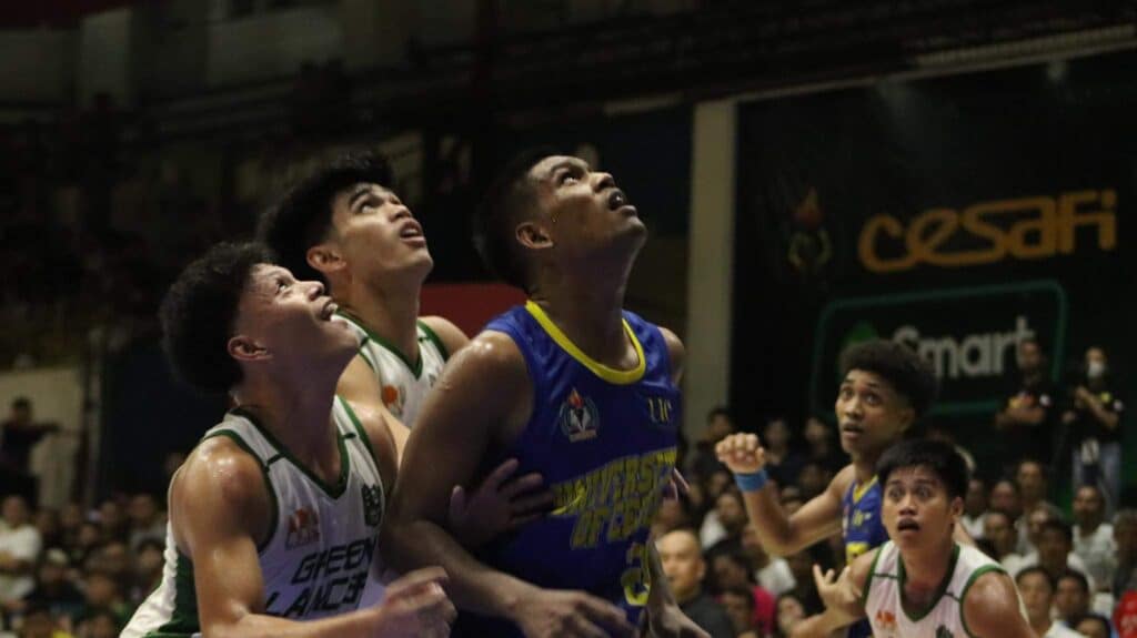 Cesafi teams gear up for a challenging Season 24. In photo are UV and UC players anticipating a rebound in Game 3 of the Cesafi men's basketball finals last year. | CDN file photo