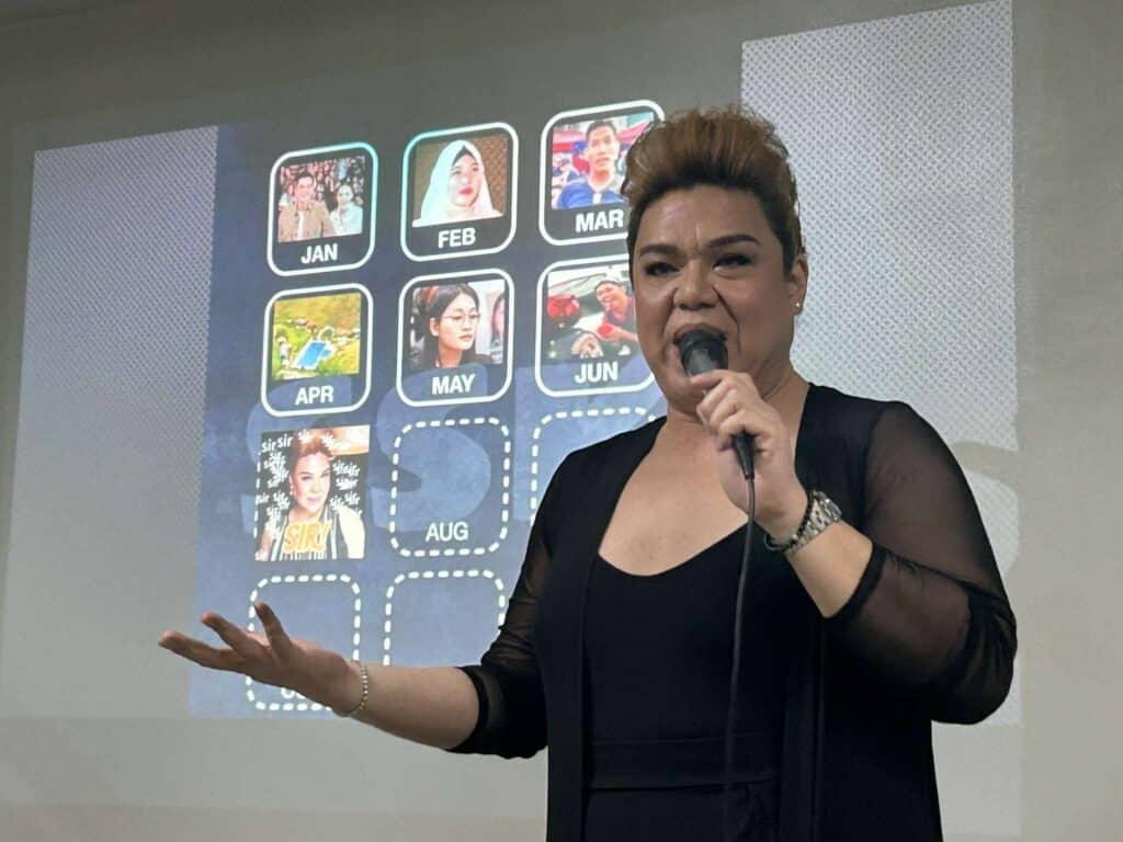 Jude Bacalso breaks silence on misgendering controversy. In photo Jude Bacalso is shown sharing her side on the misgendering issue during a Cebu Press Freedom Week forum in Cebu City. | Pia Piquero