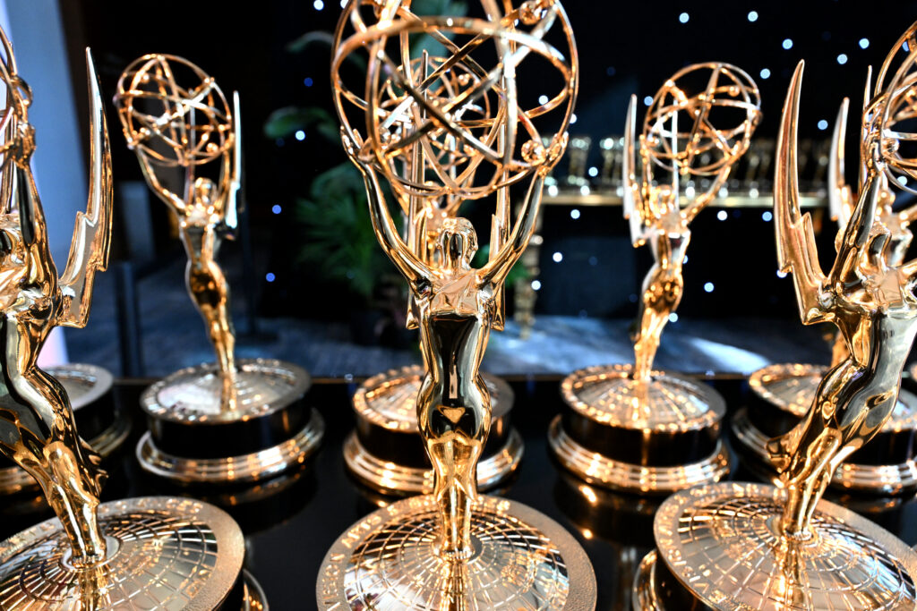 Emmy Awards: ’Shogun' and 'Hacks' win top series. IN PHOTO are Emmy Awards being poctures in the press room during the 76th Emmy Awards at the Peacock Theatre at L.A. Live in Los Angeles on September 15, 2024. | Photo by Robyn Beck / AFP