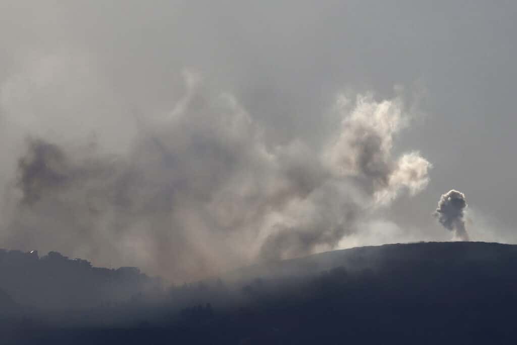 Calls to Israel and Hezbollah: Step back from the abyss of war. In photo is a picture taken from northern Israel, along the border with southern Lebanon on September 22, 2024, shows smoke billowing following Israeli bombardment on the Lebanese village of Markaba.| Photo by Jalaa MAREY / AFP