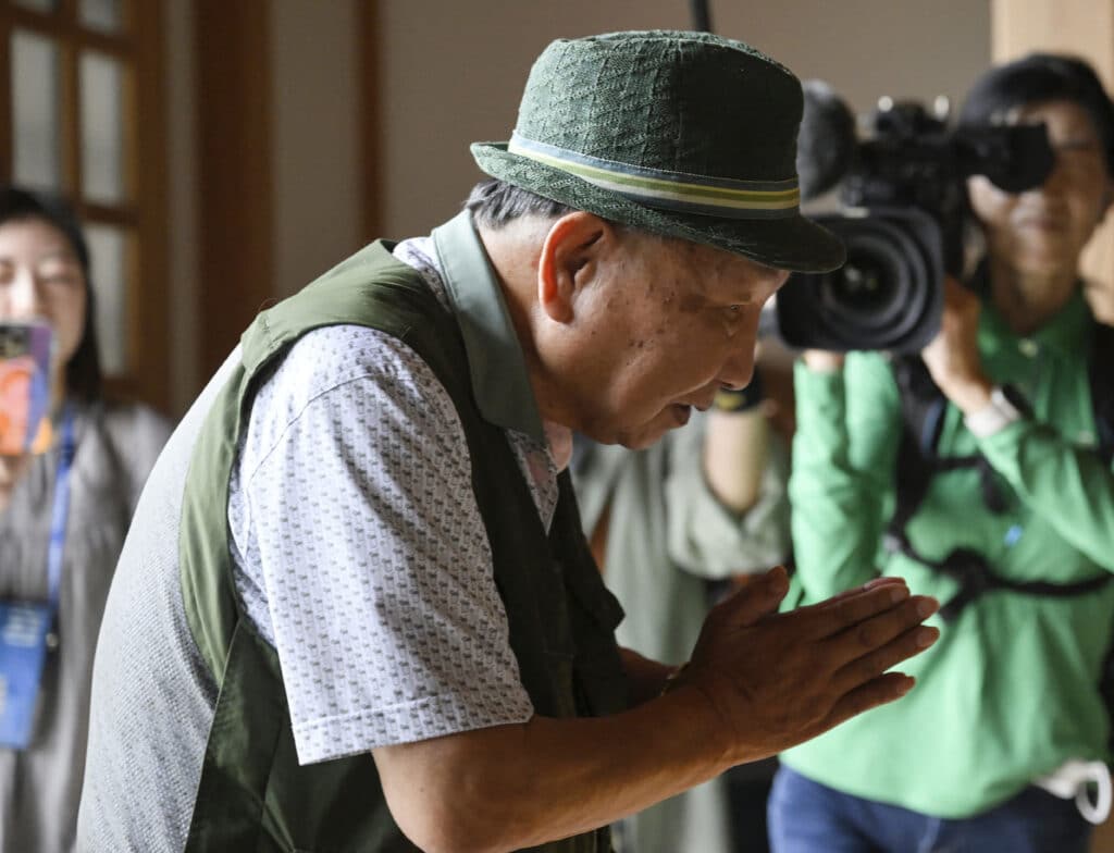 Japanese court acquits longest-serving death row prisoner. Eighty-eight-year-old former boxer Iwao Hakamada visits a temple in Hamamatsu, Shizuoka prefecture, on September 26, 2024, as his retrial, which was granted a decade ago after a long campaign by supporters, went ahead in the nearby city of Shizuoka. | Photo by JAPAN POOL / JIJI Press / AFP