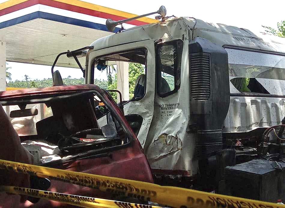 Barili, Cebu: Truck crashes into electric post, driver dead. A trailer truck loaded with steel rebars hit a car before crashing into an electric post on a road in Barili town in southwestern Cebu at past 11 a.m. on Friday, September 27, 2024. | Contributed Photo