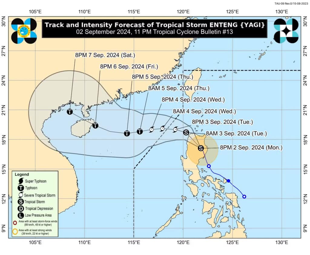 Pagasa: Tropical Storm Enteng moves over Kalinga as it slows down