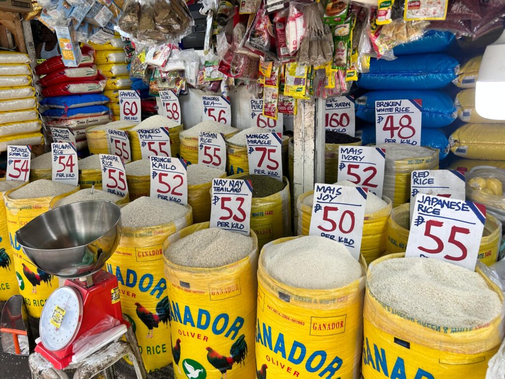 Various brands of rice that are sold at the Carbon Public Market. | CDN Digital File Photo/Niña Mae Oliverio