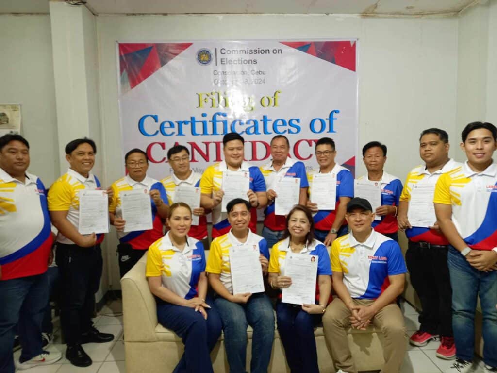 Nene Alegado, son file COCs for Consolacion mayor, vice mayor