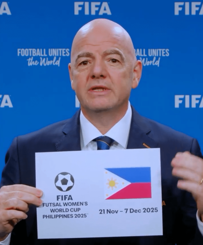 Infantino confirms PH's hosting of FIFA Women's Futsal World Cup