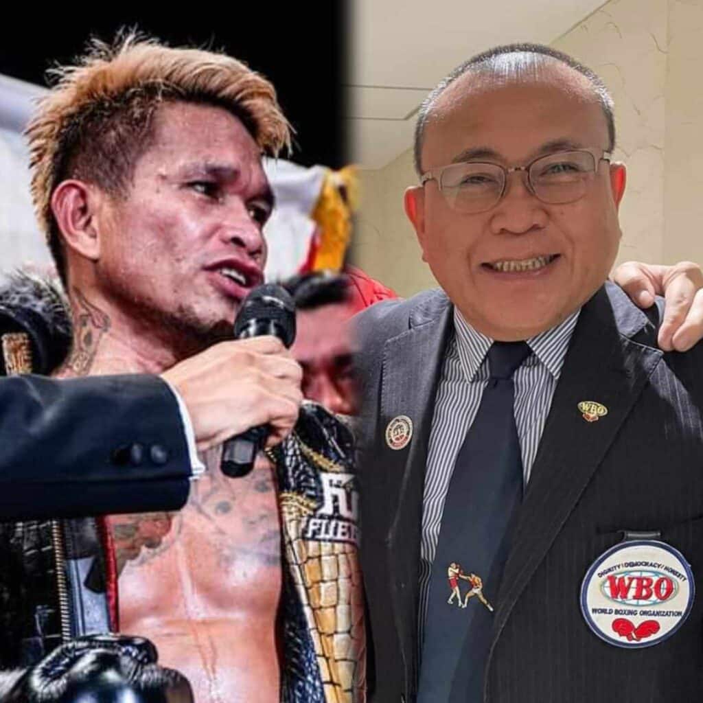 Casimero confronts Ligas: Boxing judge mulls legal action. In photo are Johnriel Casimero (left) and Edward Ligas (right). | Facebook photos