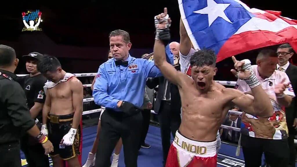 Boxing: Mama stunned by controversial split decision in Puerto Rico. Juan Carlos Camacho erupts in celebration, while Jayson Mama was in disbelief in their 10-rounder WBO NABO flyweight bout in Puerto Rico. | Screen grab from the live stream