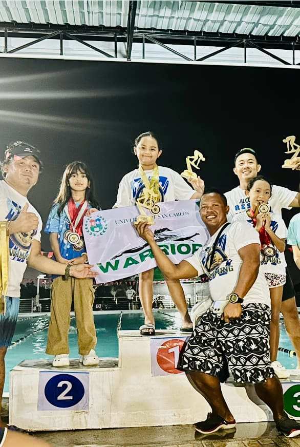 Adrianna Erika Ching, 8 years old, is the overall champion in Bo's Talisay Swimming Challenge held on October 12. | Contributed photo