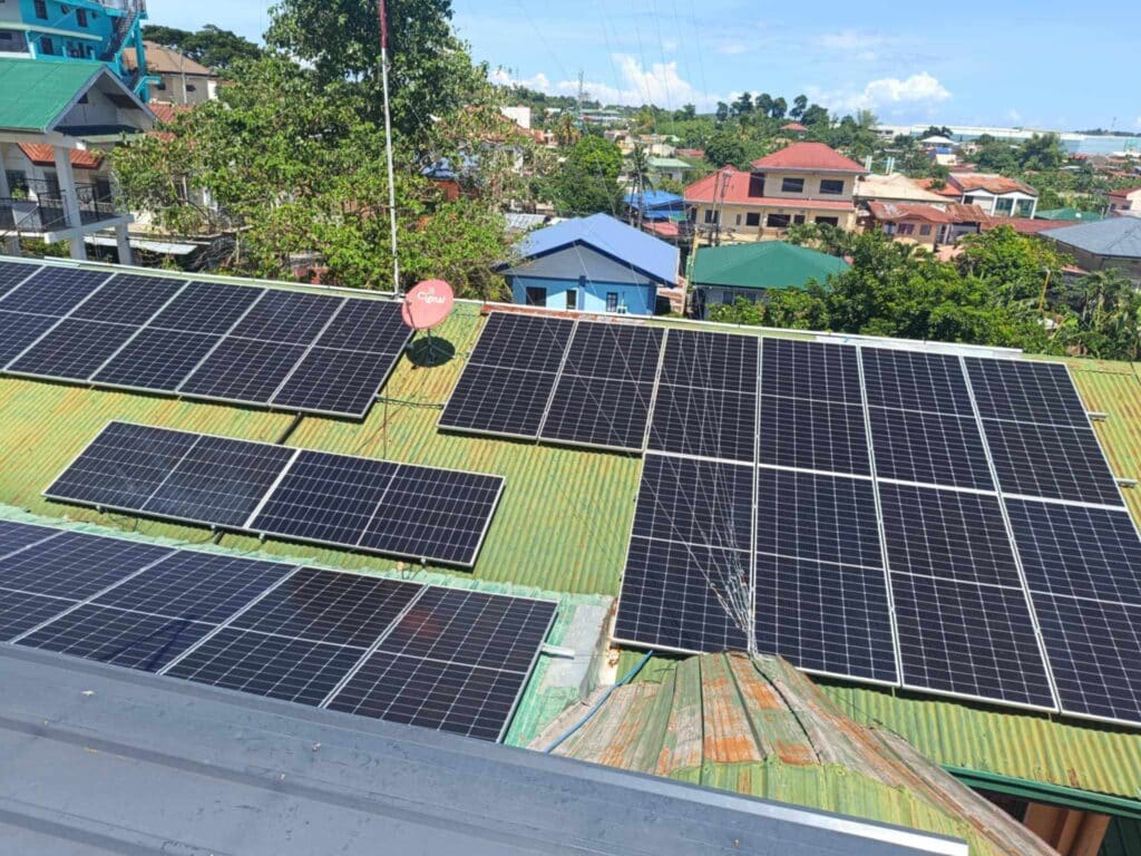 Solar panels are installed at the Consolacion Municipal Jail making it the first fully solar-powered facility in the region. | Mary Rose Sagarino