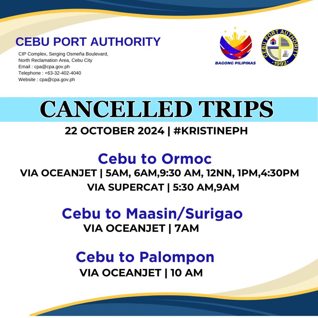 cancelled sea trips Cebu