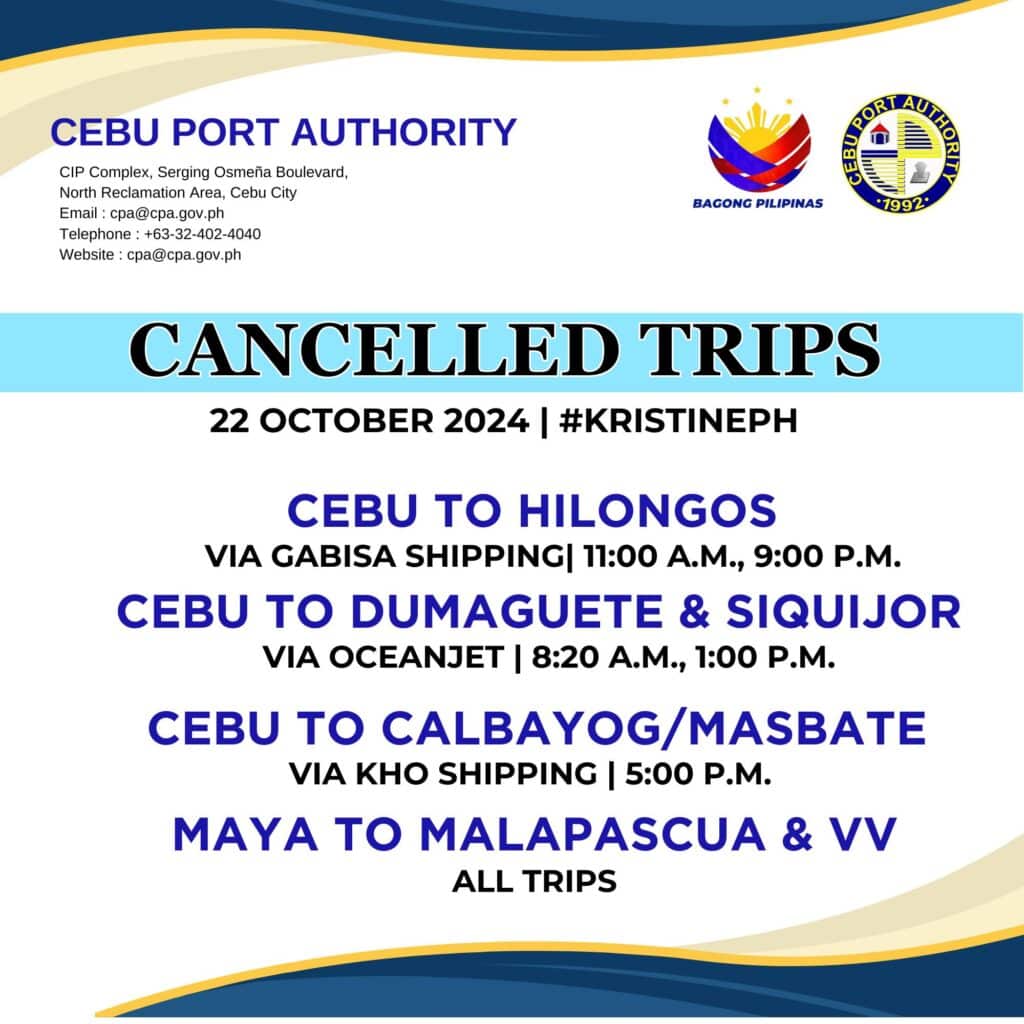 cancelled sea trips Cebu