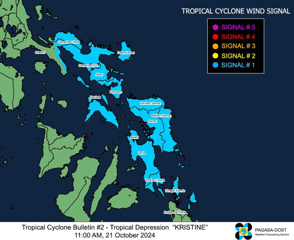 KRISTINE WIND SIGNAL