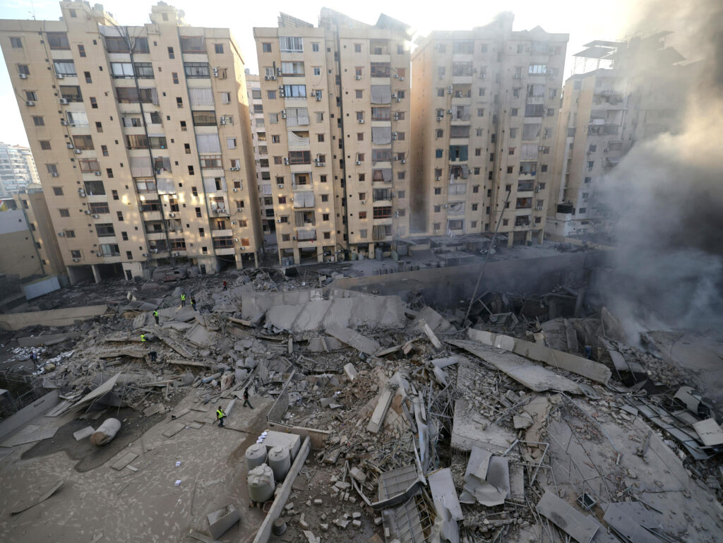 Israel strike in Lebanon kills family of 17: No one left - dad. In photo are dust and smoke billowing from the site of an overnight Israeli airstrike in Beirut's southern suburb of Shayyah on October 2, 2024. | Photo by Anwar AMRO / AFP