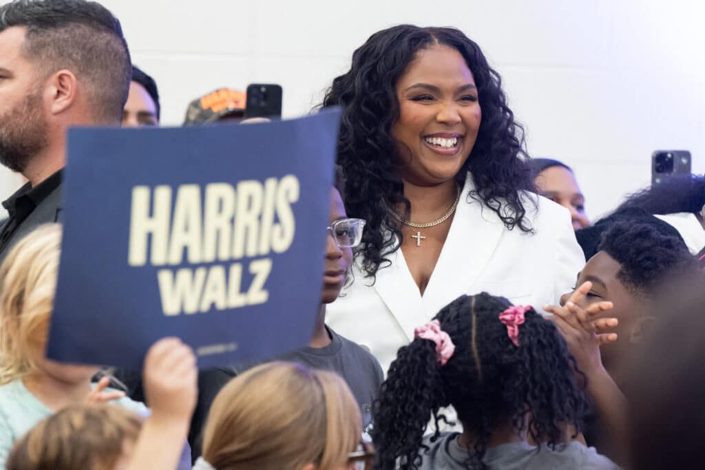 Pop star Lizzo brings star power to Detroit for Harris. US singer Lizzo attends a get out the vote campaign rally with Vice President and Democratic presidential candidate Kamala Harris at Western International High School in Detroit, Michigan, October 19, 2024. (Photo by SAUL LOEB / AFP)