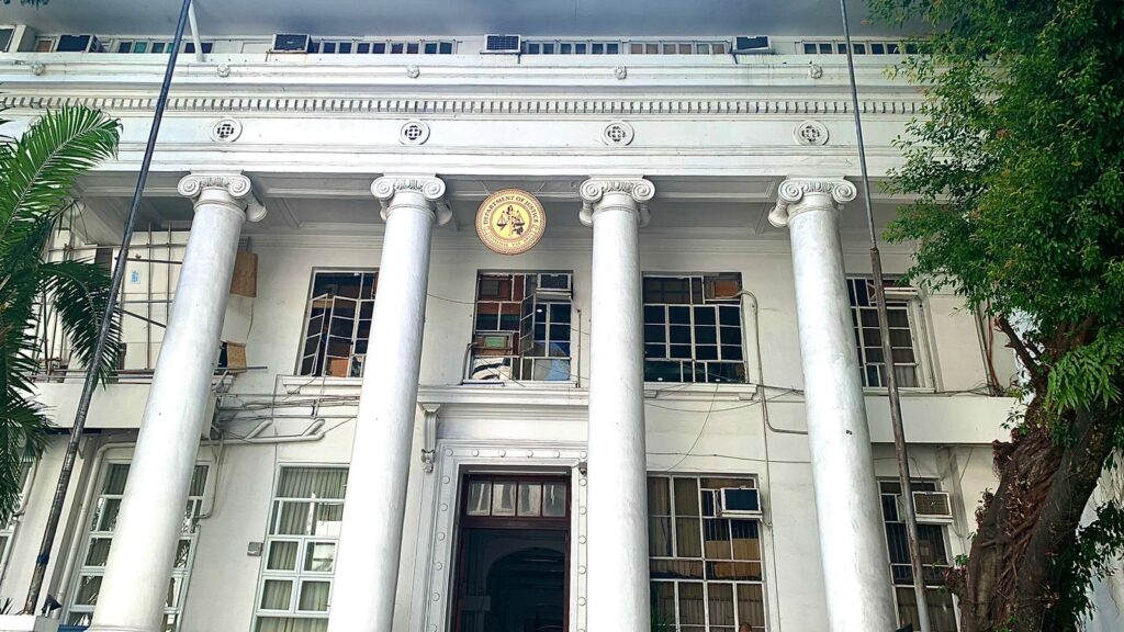 PWD discount: It only applies if group meal consumed by cardholder. In photo is a Facade of Department of Justice building | Inquirer file photo