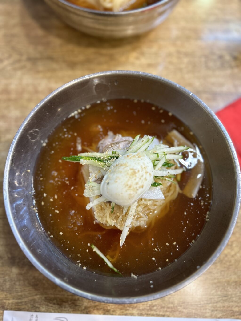 A bowl of milmyeon noodles, a variant of North Korea's naengmyeon noodles. Milmyeon is a specialty in Busan, South Korea. | Photo by Morexette Marie Erram