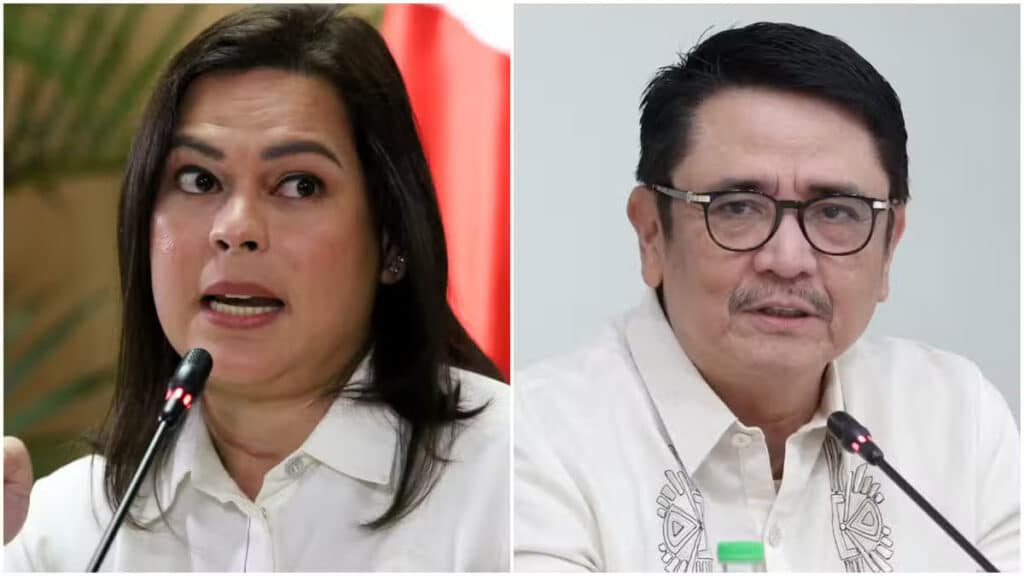 VP Sara: She may face raps over DepEd funds. VP Sara Duterte and Rep.Aurelio Gonzales Jr. —  —Lyn Rillon abd HREP Photo