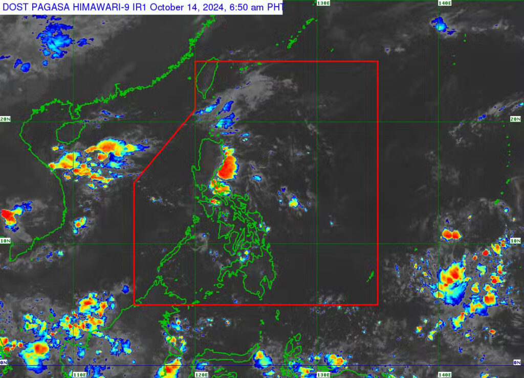 Pagasa: Rainy weather expected in most parts of country. (Satellite image from DOST / Pagasa)