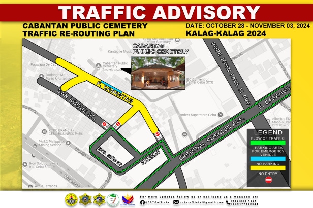 Traffic rerouting scheme for Cabantan Public Cemetery