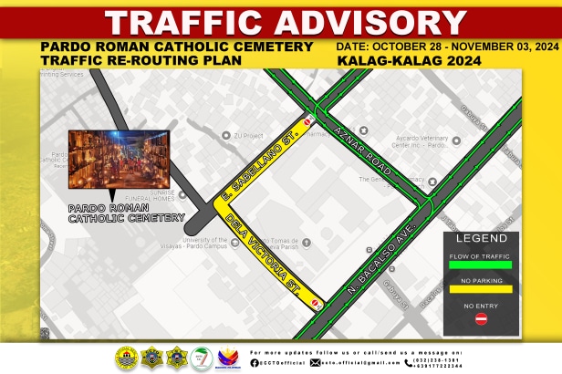 Traffic Rerouting scheme for Pardo Roman Catholic Cemetery