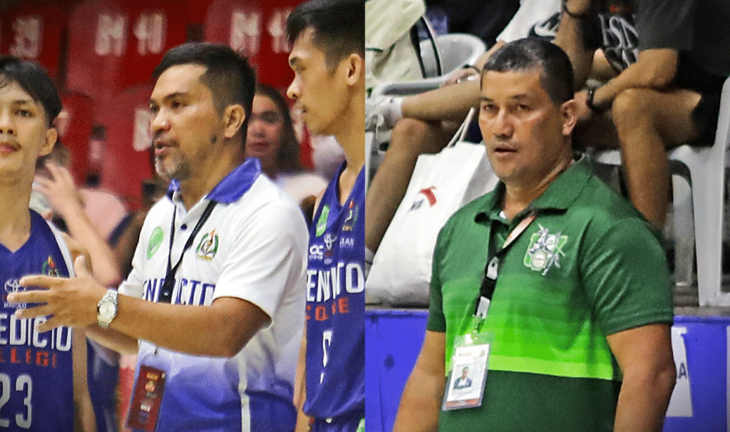 Cesafi Final 4: Defending champions plunge into action on Friday. Benedicto College's head coach BJ Murillo (left) and UV's head coach Gary Cortes (right). | Photo from Sugbuanong Kodaker