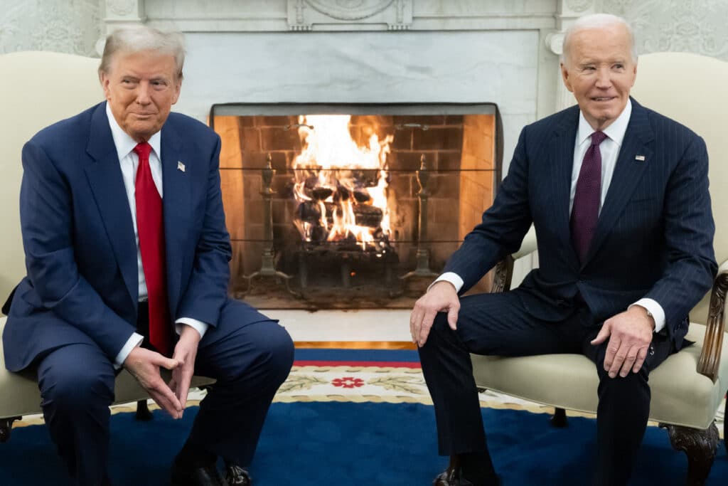 US President Joe Biden meets with US President-elect Donald Trump in the Oval Office of the White House in Washington, DC, on November 13, 2024. | Photo by SAUL LOEB / AFP