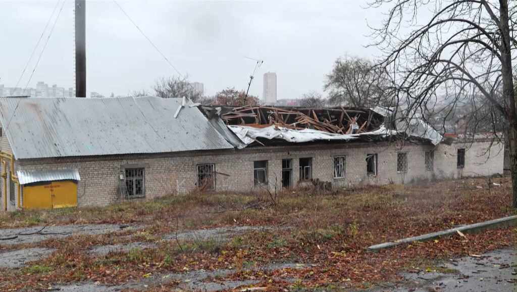 A grab taken from AFPTV footage shows significant damage on a rehabilitation centre for people with disabilities, following a Russian attack in the Ukrainian city of Dnipro on November 21, 2024. |Photo by AFP