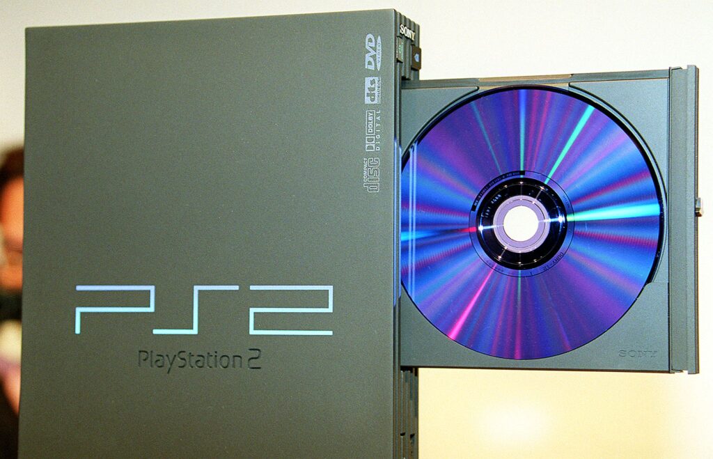 (FILES) Japan's electronics giant, Sony, unveils the new video game console PlayStation 2, with 128-bit Emotion Engine CPU and to support CD-ROM/DVD-ROM disc devices, at a press preview in Tokyo, 13 September 1999. On December 3, 1994, the PlayStation was released in Japan, Sony's first foray into the video game market then dominated by Sega and Nintendo. Photo by YOSHIKAZU TSUNO / AFP