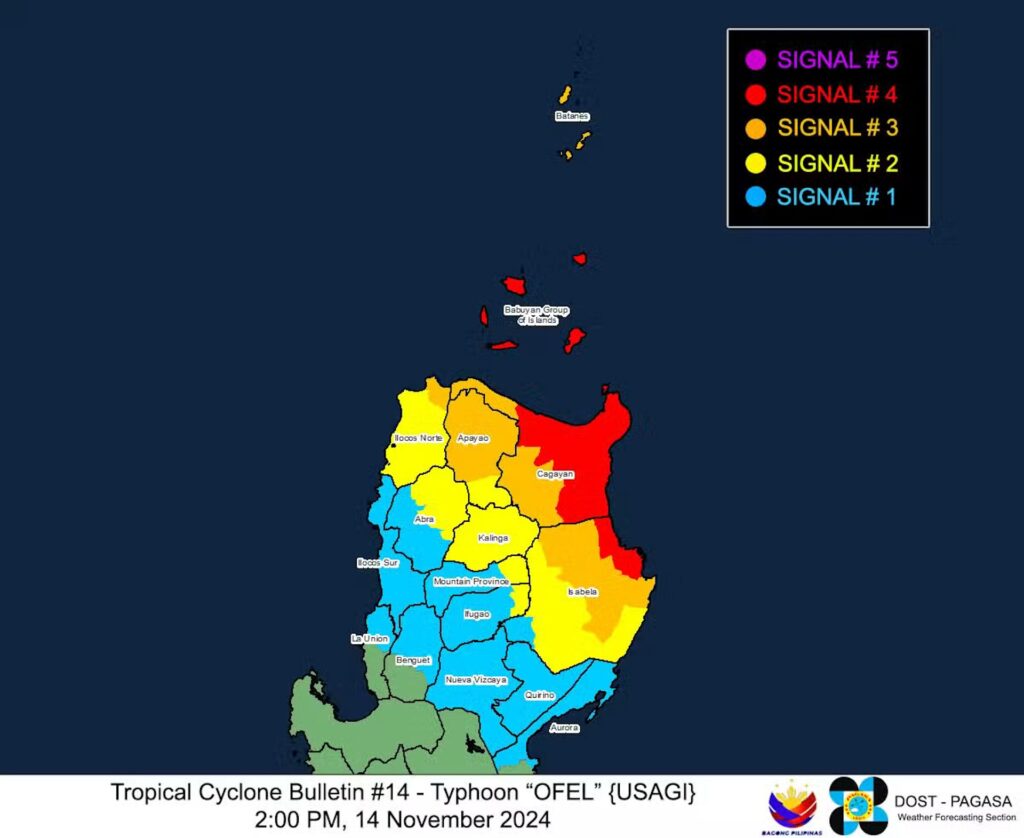 Signal No. 5 lifted in Cagayan as Ofel weakens