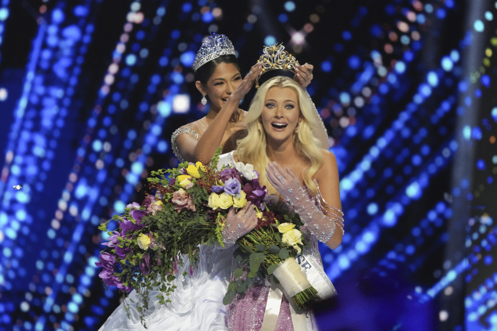 Victoria Kjær Theilvig of Denmark is crowned the 73rd Miss Universe