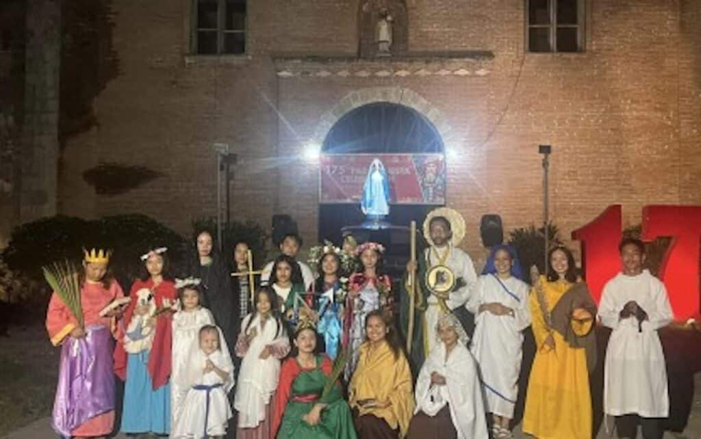 HALLOWEEN CELEBRATION. Catholic parishioners dress up like their favorite saints during a Parade of Saints in Bacong, Negros Oriental on Thursday (Oct. 31, 2024). Halloween is celebrated in many countries to honor the saints and the departed on Nov. 1 and Nov. 2. (Photo courtesy of Msgr. Glenn Corsiga Facebook page)