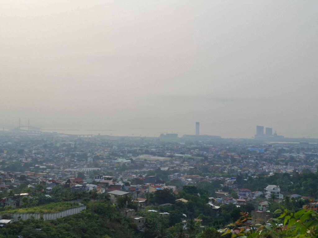 A photo taken on Thursday, Nov. 14, shows a slight haze hovering over the skyline of Cebu City, as earlier confirmed by Pagasa-Mactan.