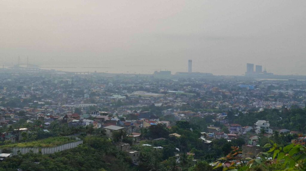 A photo taken on Thursday, Nov. 14, shows a slight haze hovering over the skyline of Cebu City, as earlier confirmed by Pagasa-Mactan.