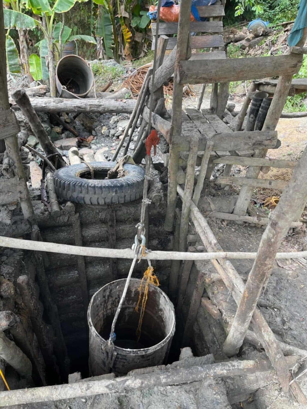 This is the coal mine shaft where the accident happened, where a miner died and another one was injured on the morning of November 15, in Naga City, Cebu. | Contributed photo via Paul Lauro