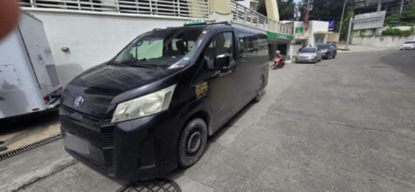 This is the taxicab used by a driver that asked for higher fares from airport passengers. | Contributed photo via Futch Anthony Inso