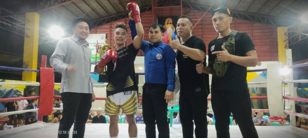 Garces knocks out Espere in 'Prime War 6' mainer. Kit Ceron Garces (second from left) after the fight. | Contributed photo