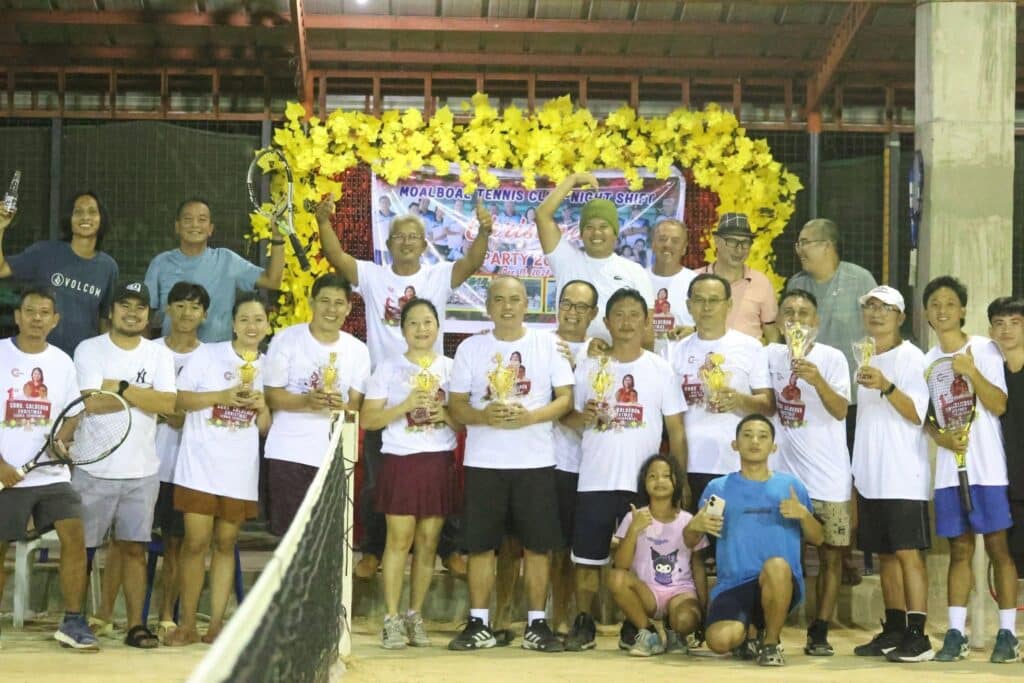 The participants of the Dr. Patsy Calderon Christmas Triple Tennis Tournament pose for a group photo. | Contributed photo