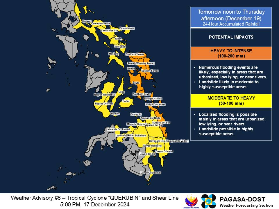 Querubin, shearline to bring moderate, heavy rains in Cebu