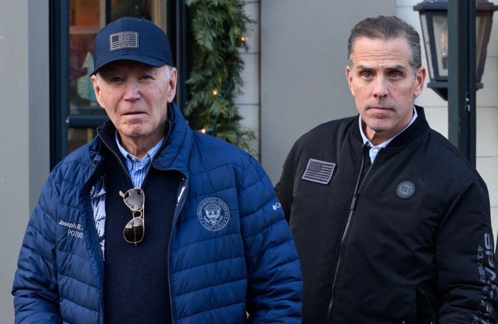 Biden pardons son Hunter in final weeks of US presidency. A November 29, 2024 photo shows US President Joe Biden and son Hunter Biden stepping out of a bookstore while shopping in Nantucket, Massachusetts on November 29, 2024.| Photo by Mandel NGAN / AFP