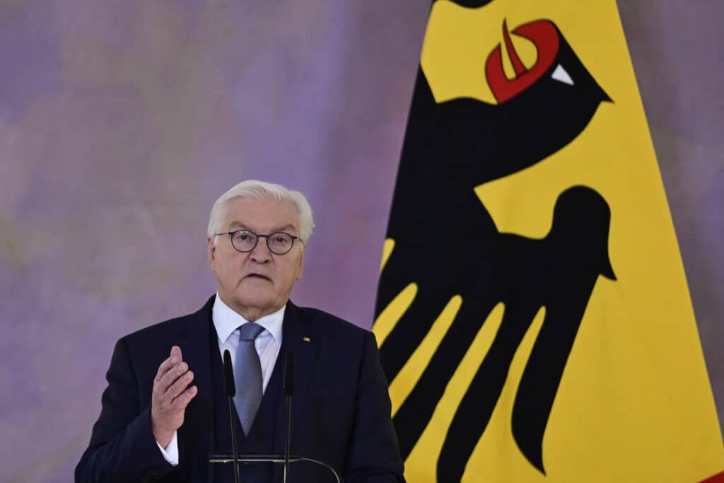 German president dissolves parliament, sets Feb 23 election date. German President Frank-Walter Steinmeier delivers a speech on his decision to dissolve the parliament at Bellevue Palace in Berlin on December 27, 2024. |Photo by John MACDOUGALL / AFP