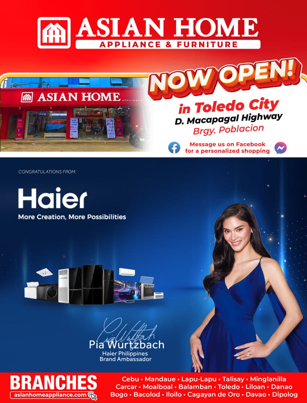 Asian Home Appliance Center expands with opening of its 20th branch in Toledo City