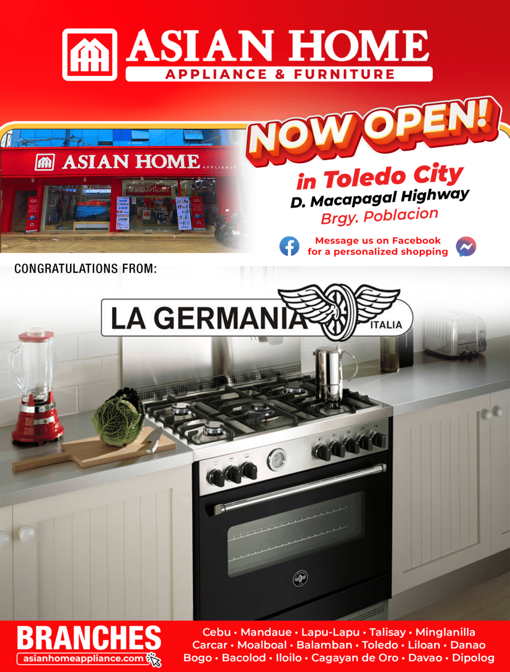 Asian Home Appliance Center expands with opening of its 20th branch in Toledo City