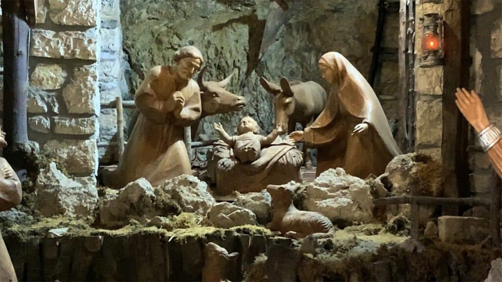 A nativity scene in the Hermitage of Greccio Sanctuary | Photo from Vatican News