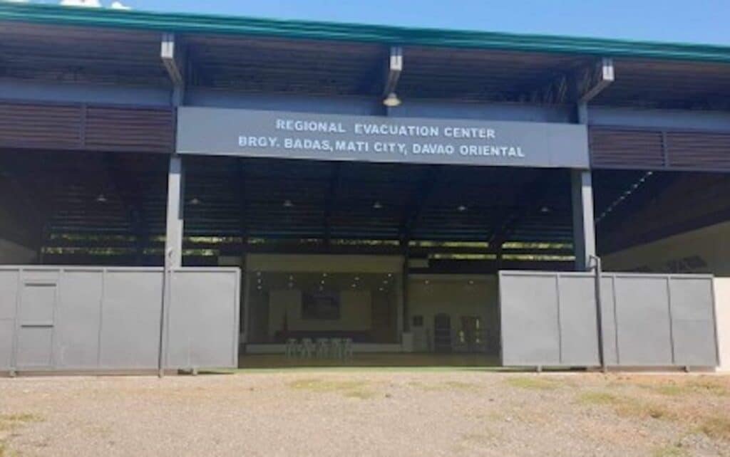 COMPLETED. The Department of Public Works and Highways-Davao Region turns over a PHP46.6-million regional evacuation center in Barangay Badas, Mati City, Davao Oriental on Nov. 8, 2024. The site selection was based on safety assessments from the Mines and Geosciences Bureau, ensuring its location is safe from tsunami and flood risks. (Photo courtesy of Mati-CIO)