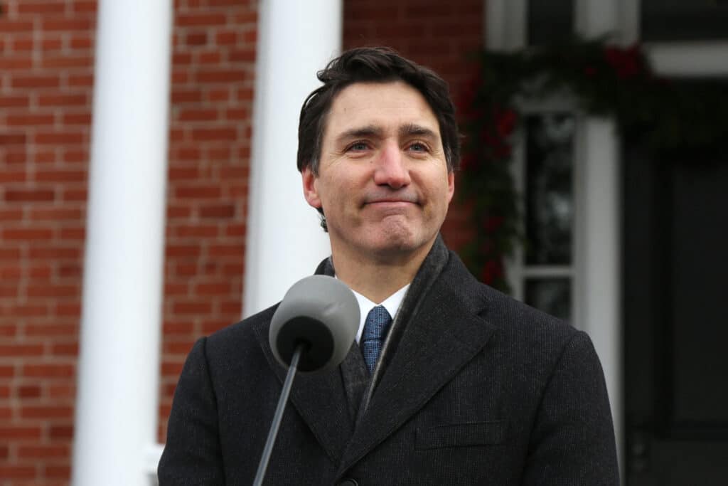 Canadian Prime Minister Justin Trudeau speaks during a news conference at Rideau Cottage in Ottawa, Canada on January 6, 2025. | Photo by Dave Chan / AFP